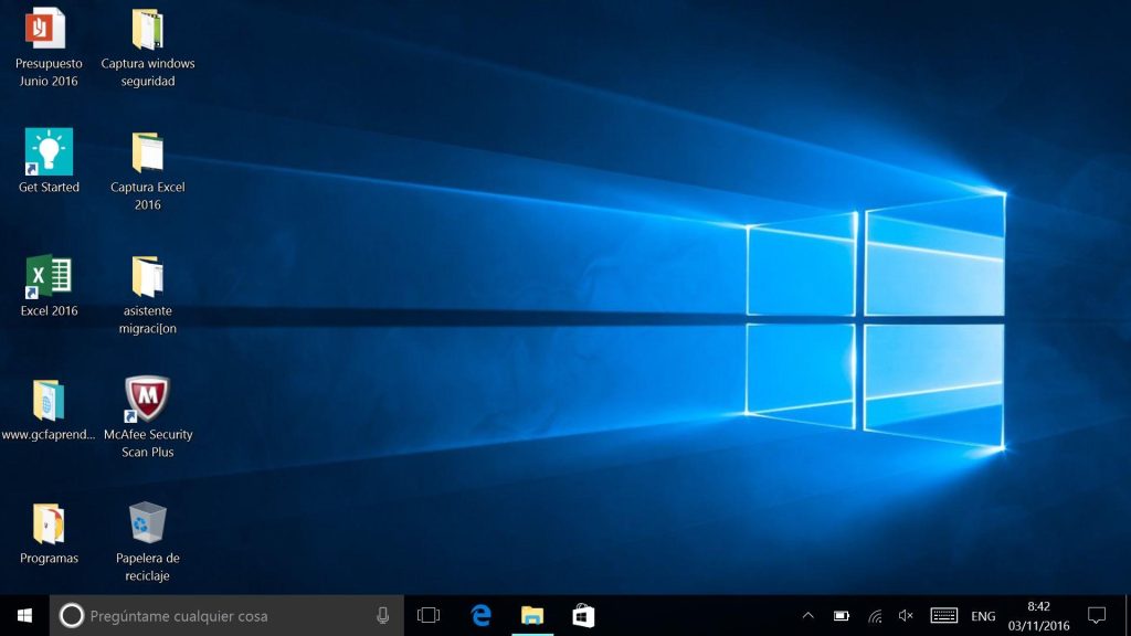 Escritorio de Windows 10